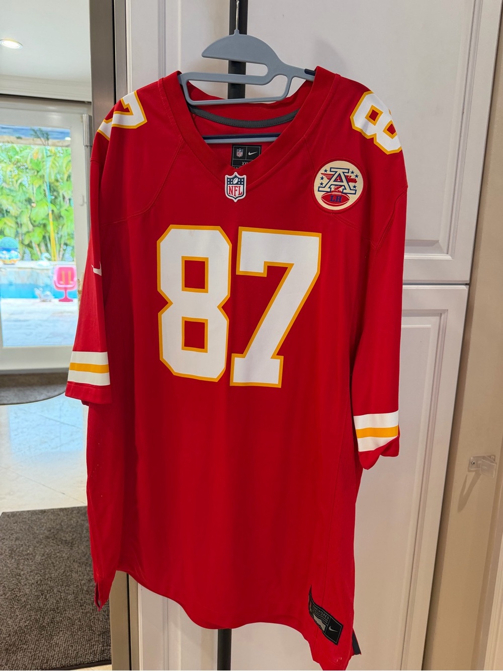 NFL Kansas City Chiefs Red and White #87 Jersey